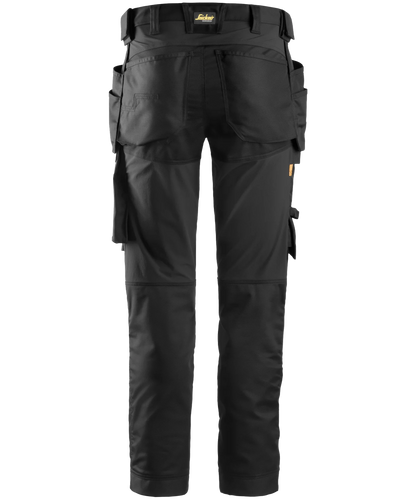 Stretch werkbroek Snickers 6241 zwart achterkant
