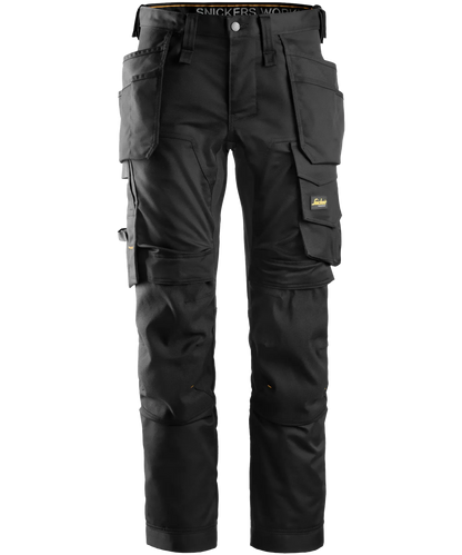 Stretch werkbroek Snickers 6241 zwart voorkant
