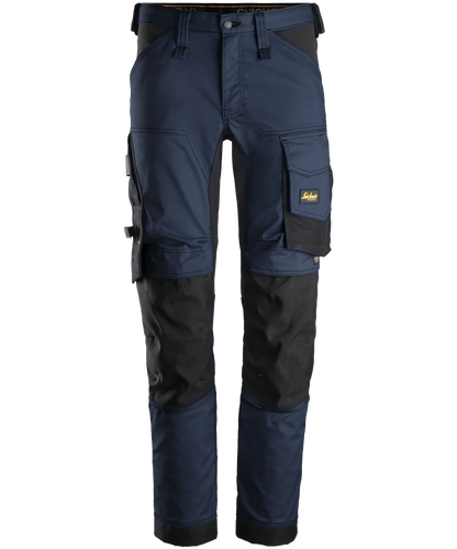 Stretch werkbroek Snickers 6341 blauw voorkant