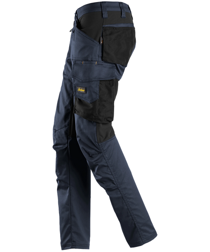 Dames werkbroek stretch Snickers 6703 blauw links