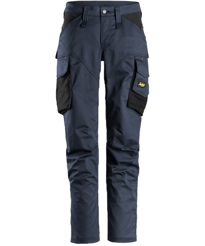 Dames werkbroek stretch Snickers 6703 blauw voorkant