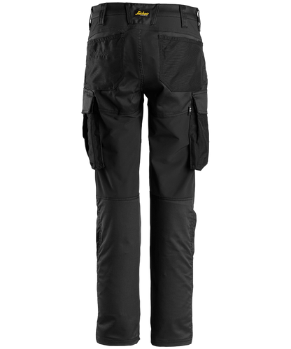 Dames werkbroek stretch Snickers 6703 zwart achterkant