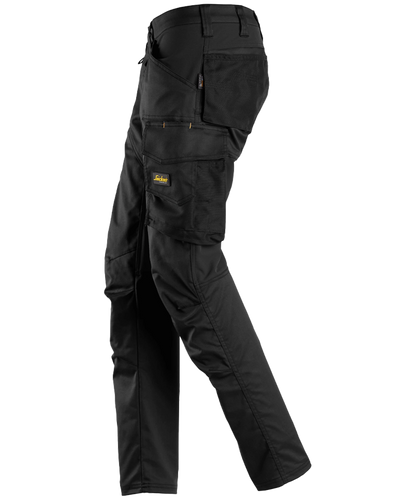 Dames werkbroek stretch Snickers 6703 zwart links