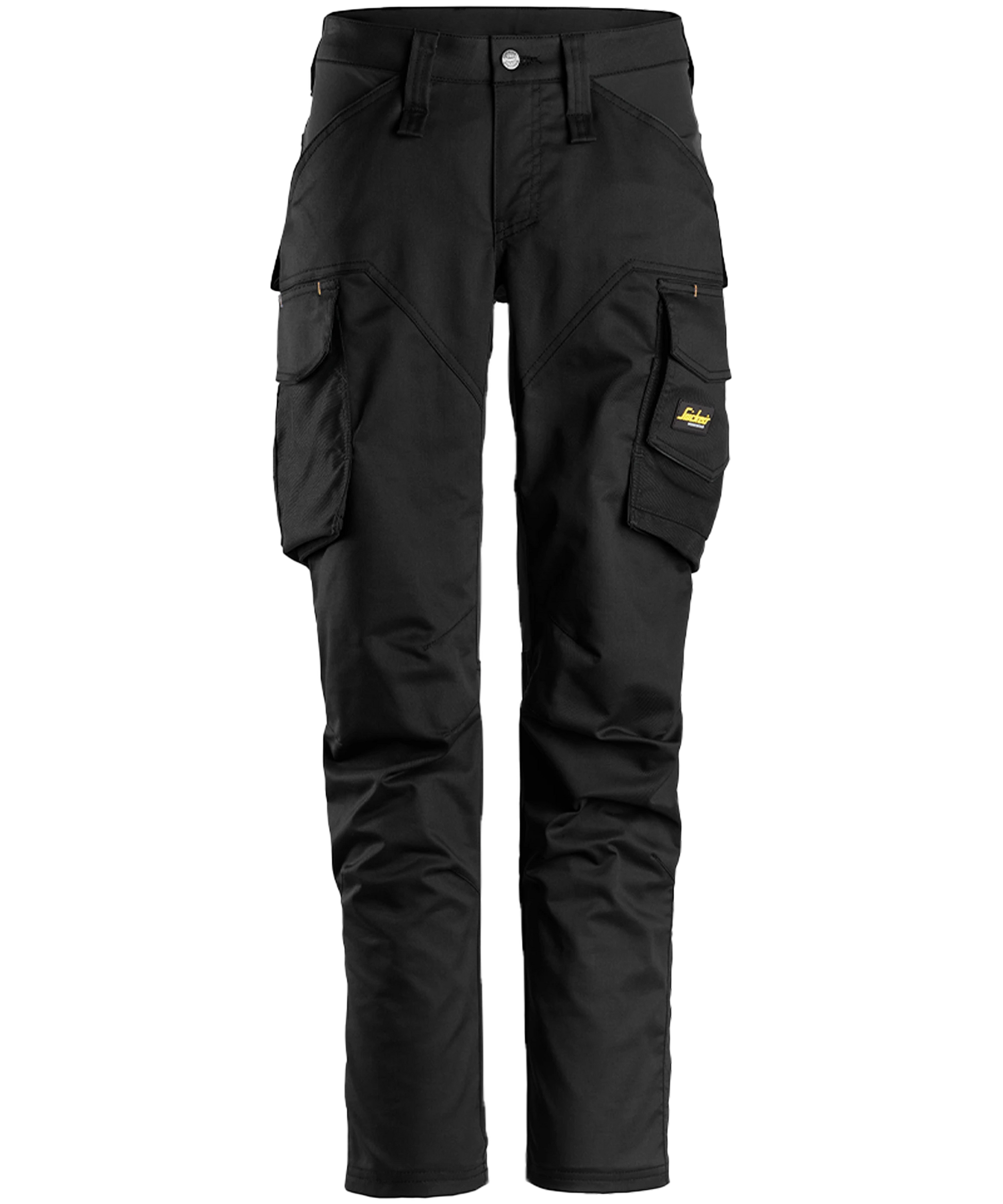 Dames werkbroek stretch Snickers 6703 zwart voorkant