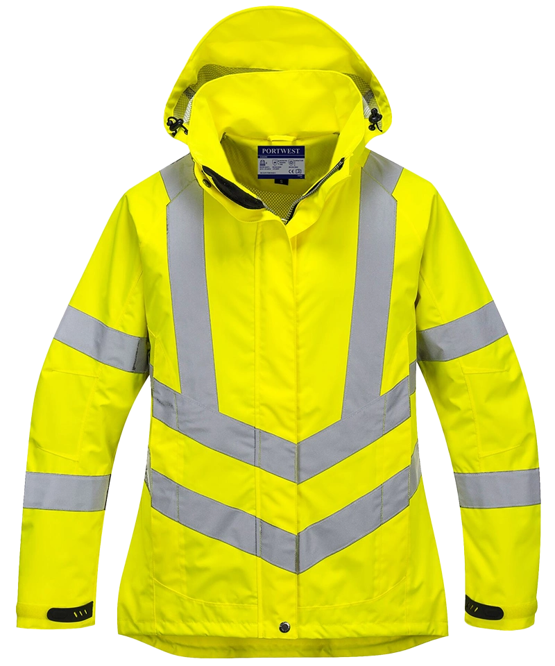 Dames ademende werkjas High-visibility LW70 voorkant