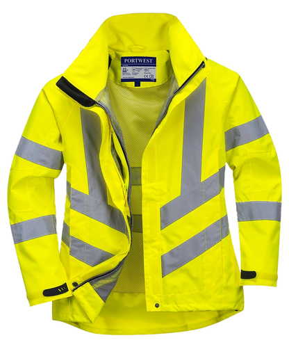 Dames ademende werkjas High-visibility LW70 binnenkant open 