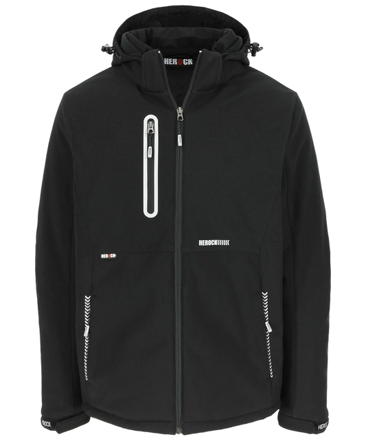 Herock Softshell jas Taris zwart voorkant