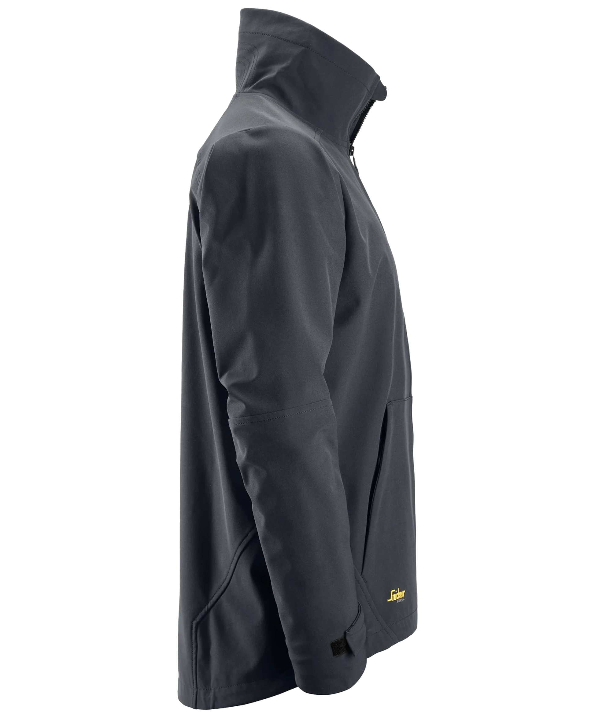 Snickers softshell werkjas 1205 grijs zijkant