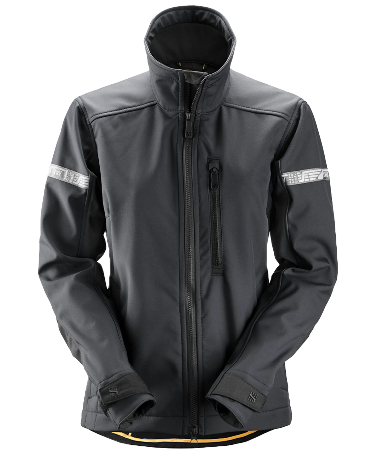 Dames Softshell jas Snickers 1207 grijs voorkant