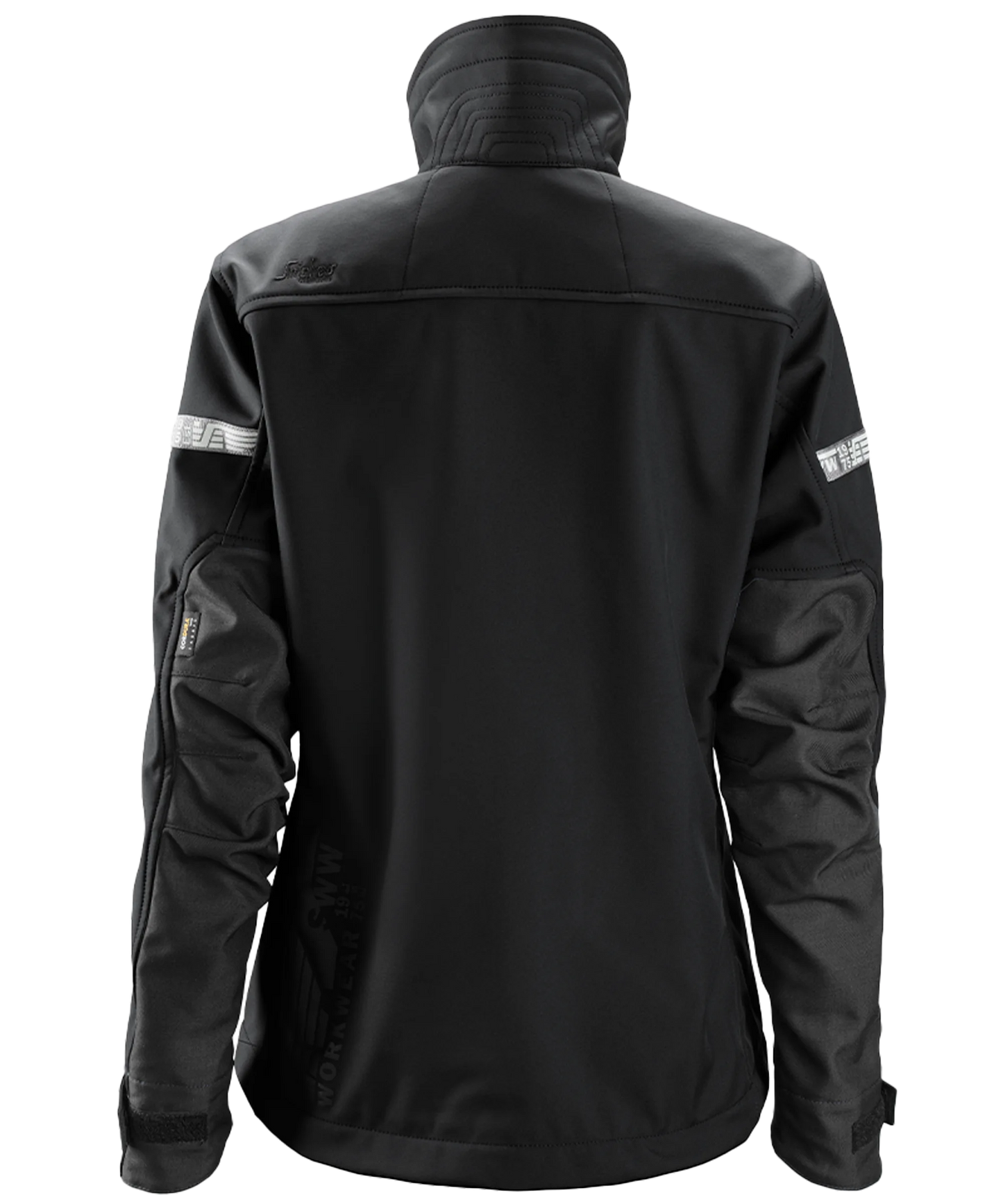 Dames Softshell jas Snickers 1207 zwart achterkant