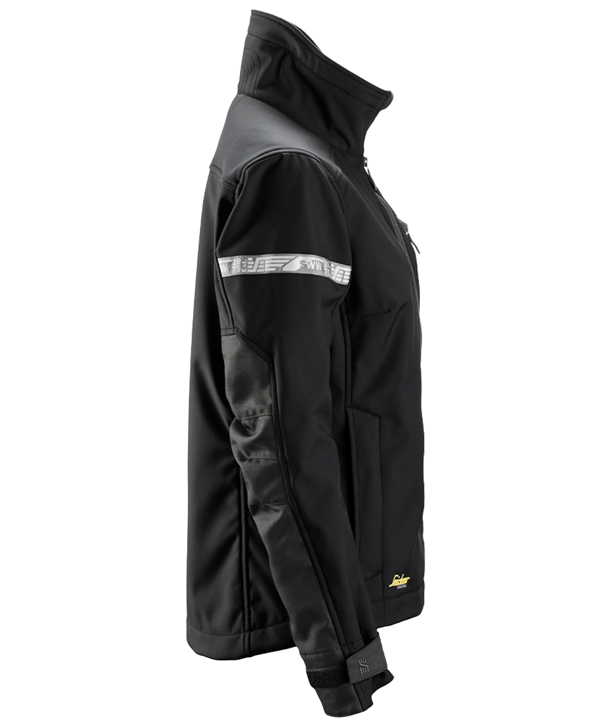 Dames Softshell jas Snickers 1207 zwart zijkant rechts