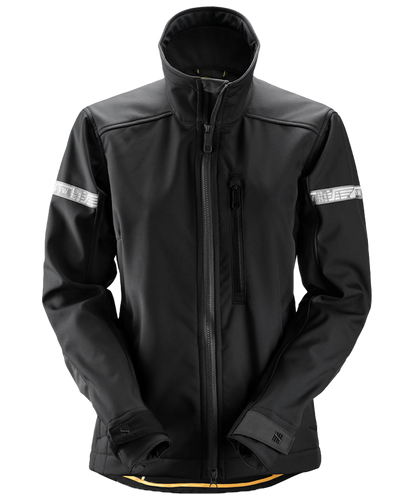 Dames Softshell jas Snickers 1207 zwart voorkant