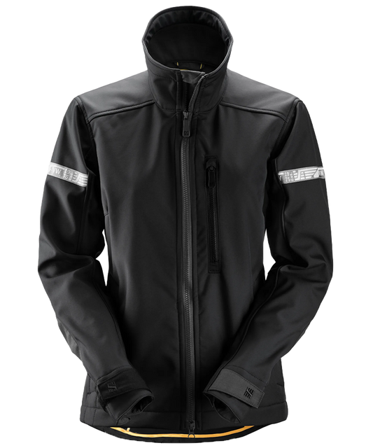 Dames Softshell jas Snickers 1207 zwart voorkant