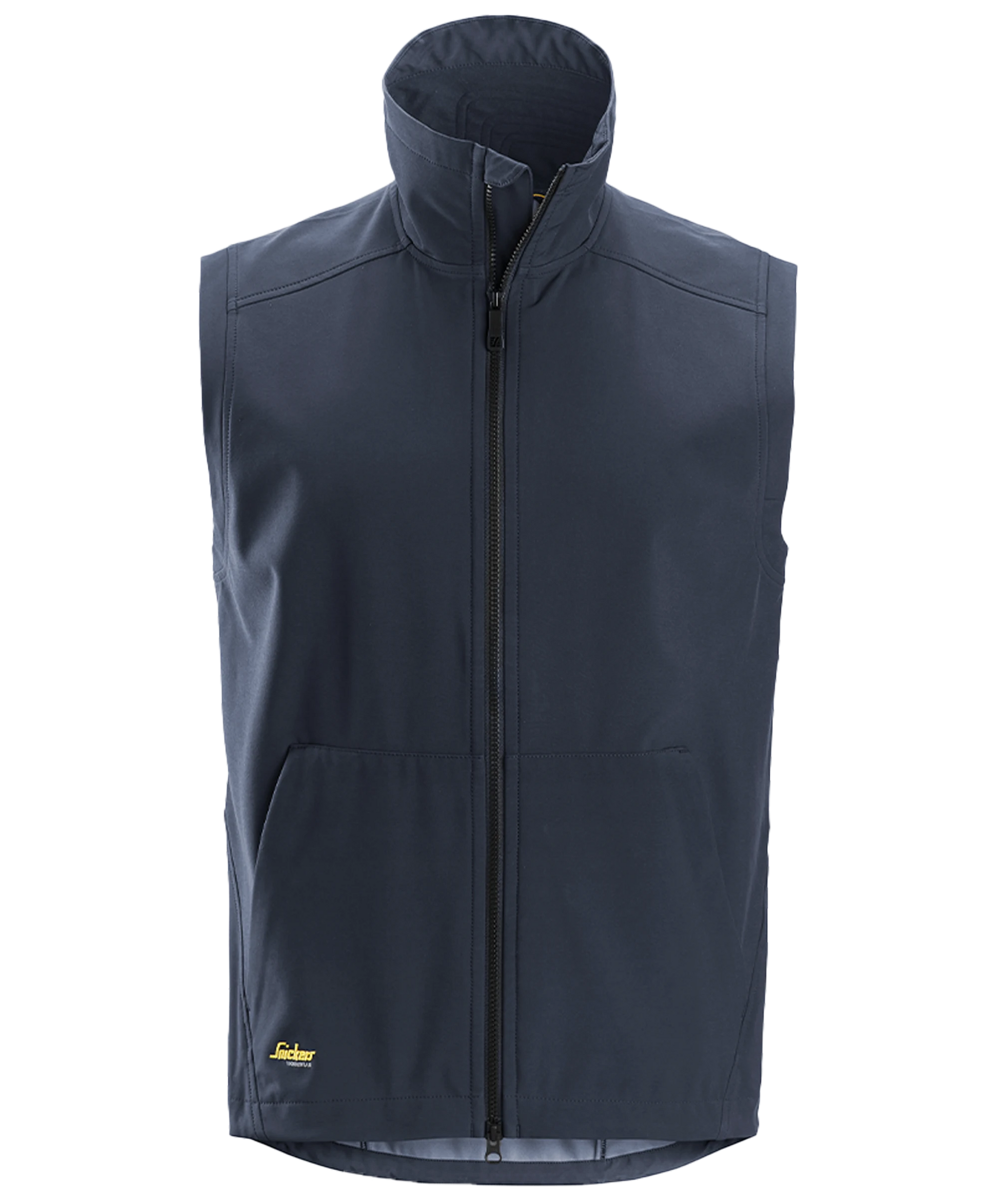 Softshell bodywarmer Snickers 4505 blauw voorkant