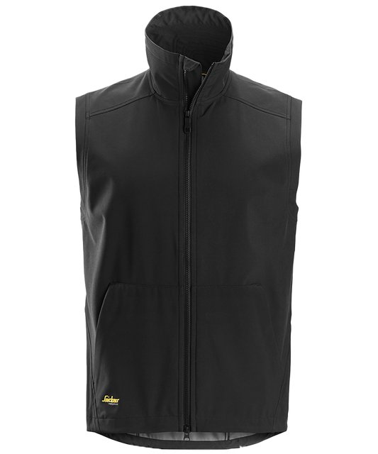 Softshell bodywarmer Snickers 4505 zwart voorkant