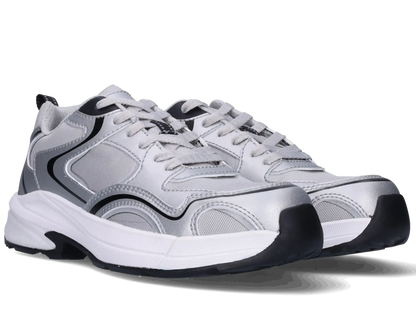 Footfellas dames werkschoenen S3S Maya zilver paar neus