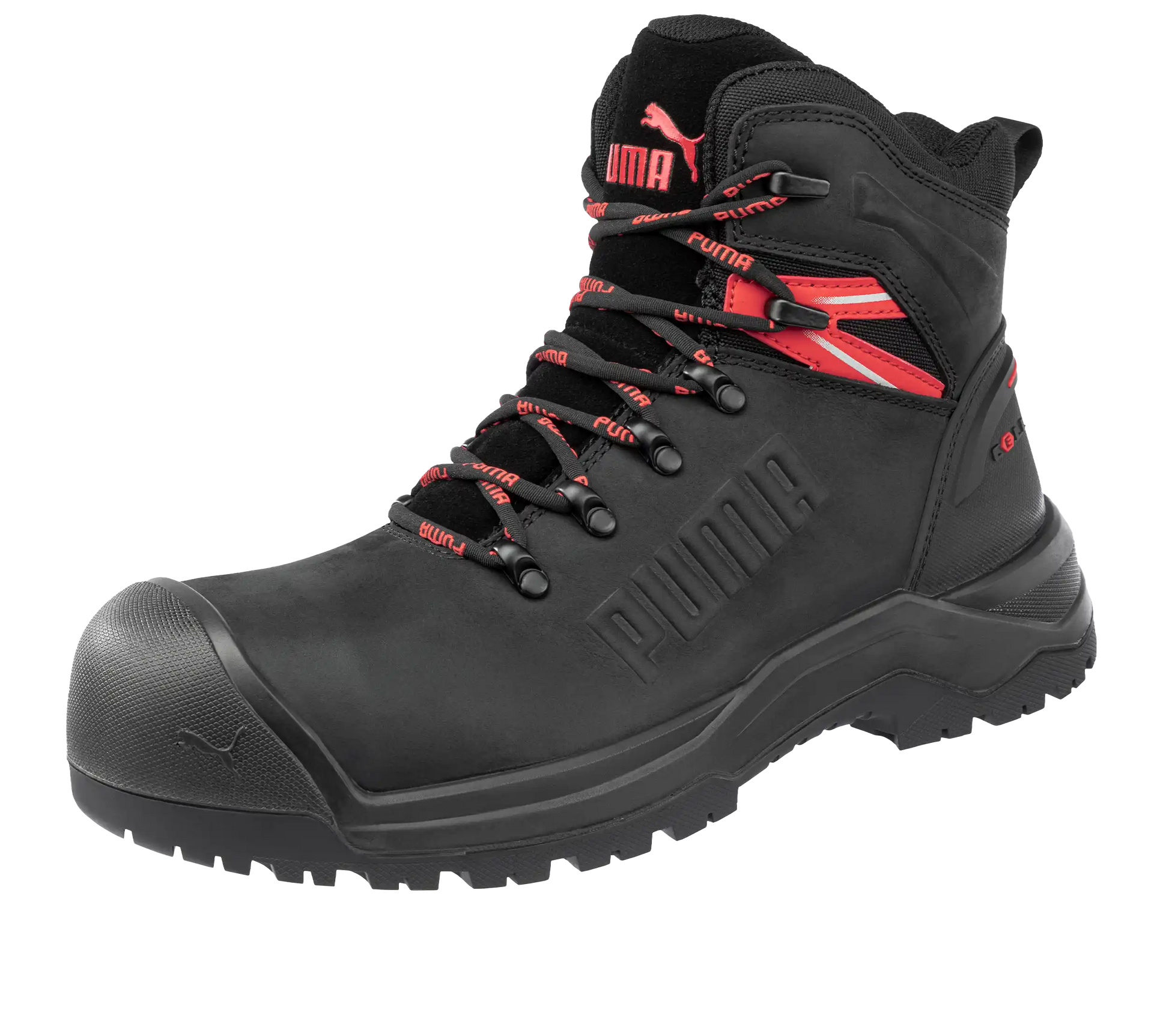 Puma werkschoenen IRON HD BLK MID S3S SR 63274 schuin voorkant