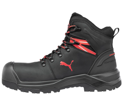 Puma werkschoenen IRON HD BLK MID S3S SR 63274 voorkant links
