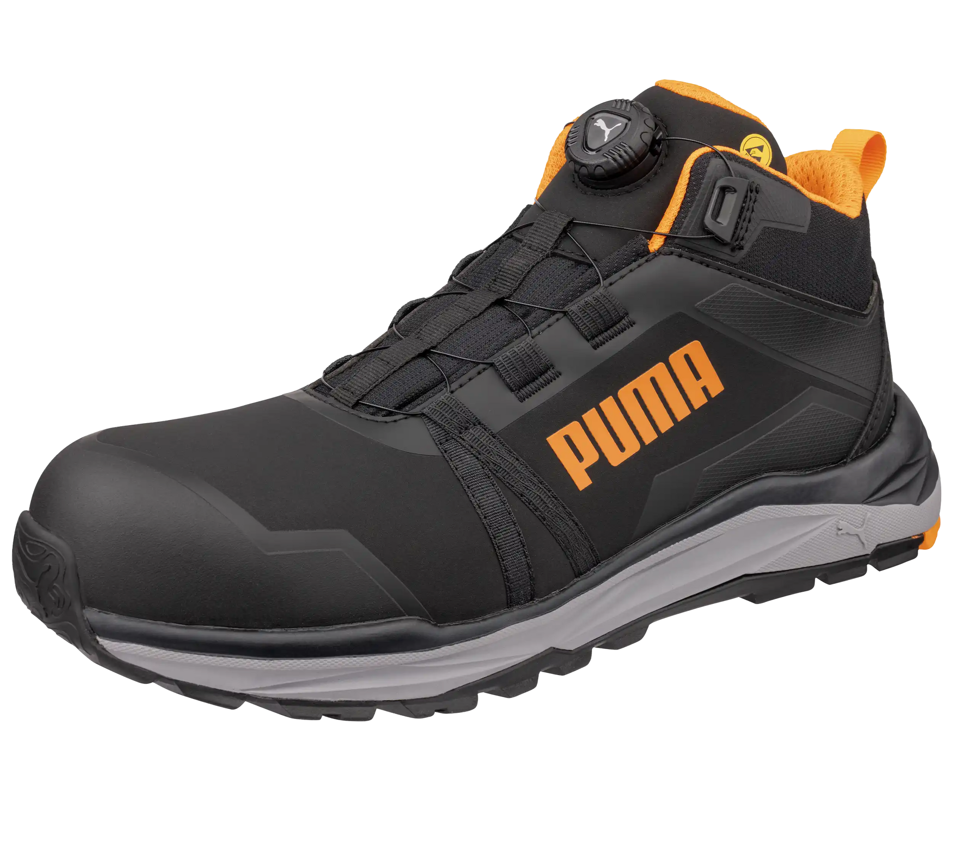 Puma werkschoenen Kanyon Disc Hoog S3S ESD FO HRO SR 63559 schuin BOA sluiting