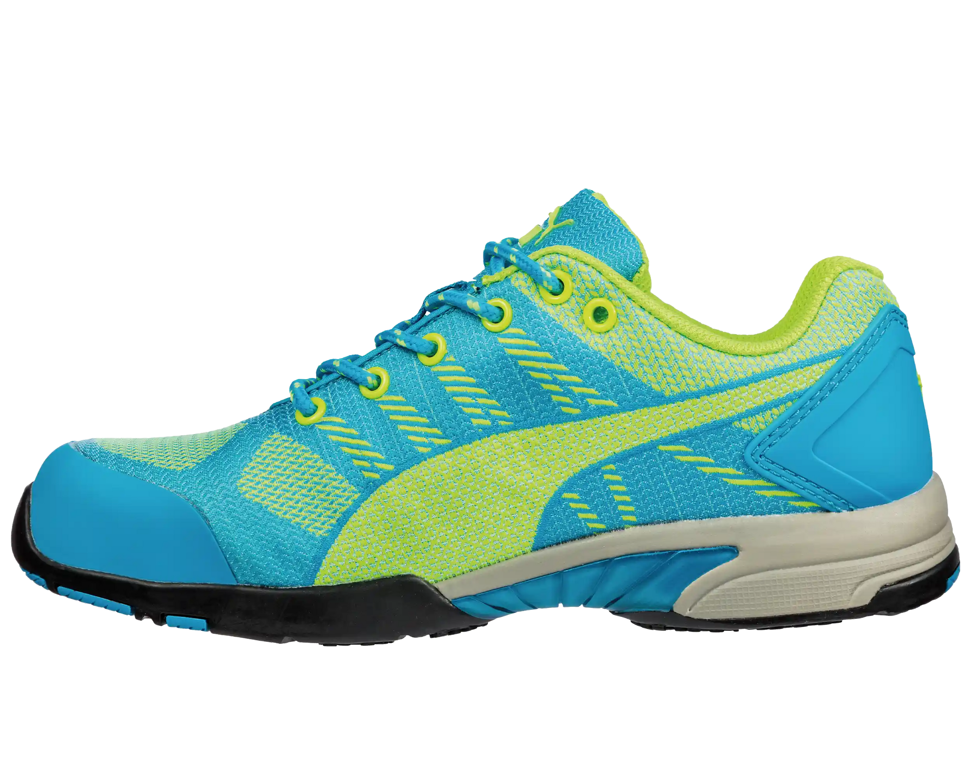 Puma dames werkschoenen Celerity Knit Blue WNS Low S1P HRO SRC 64290 voorkant links