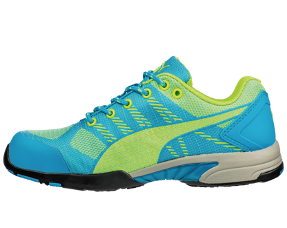 Puma dames werkschoenen Celerity Knit Blue WNS Low S1P HRO SRC 64290 voorkant links
