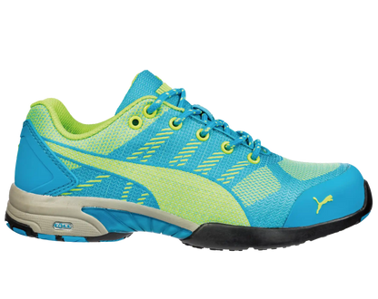 Puma dames werkschoenen Celerity Knit Blue WNS Low S1P HRO SRC 64290 voorkant rechts