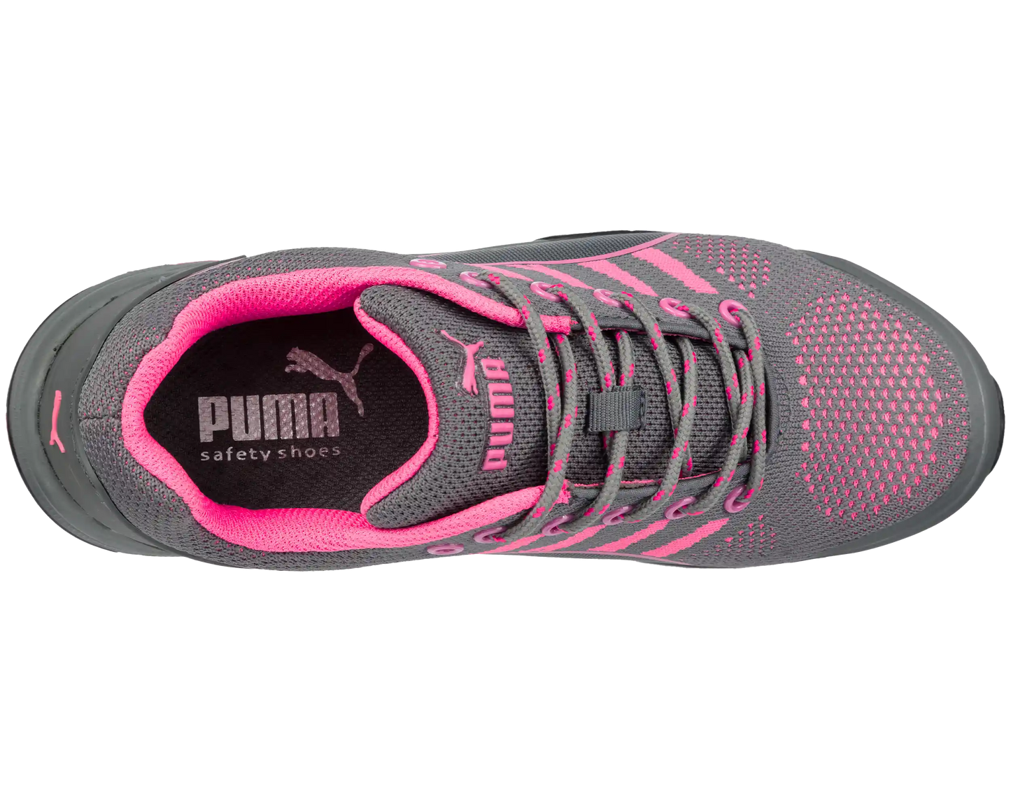 Puma dames werkschoenen Celerity Knit Pink WNS Low S1 HRO SRC 64291 bovenkant