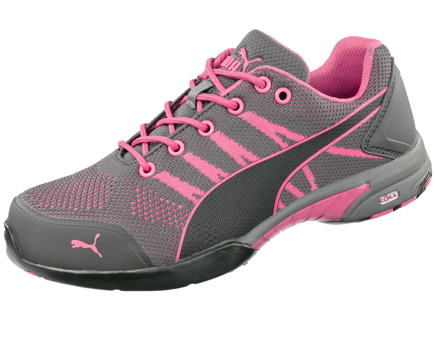 Puma dames werkschoenen Celerity Knit Pink WNS Low S1 HRO SRC 64291 schuin neus