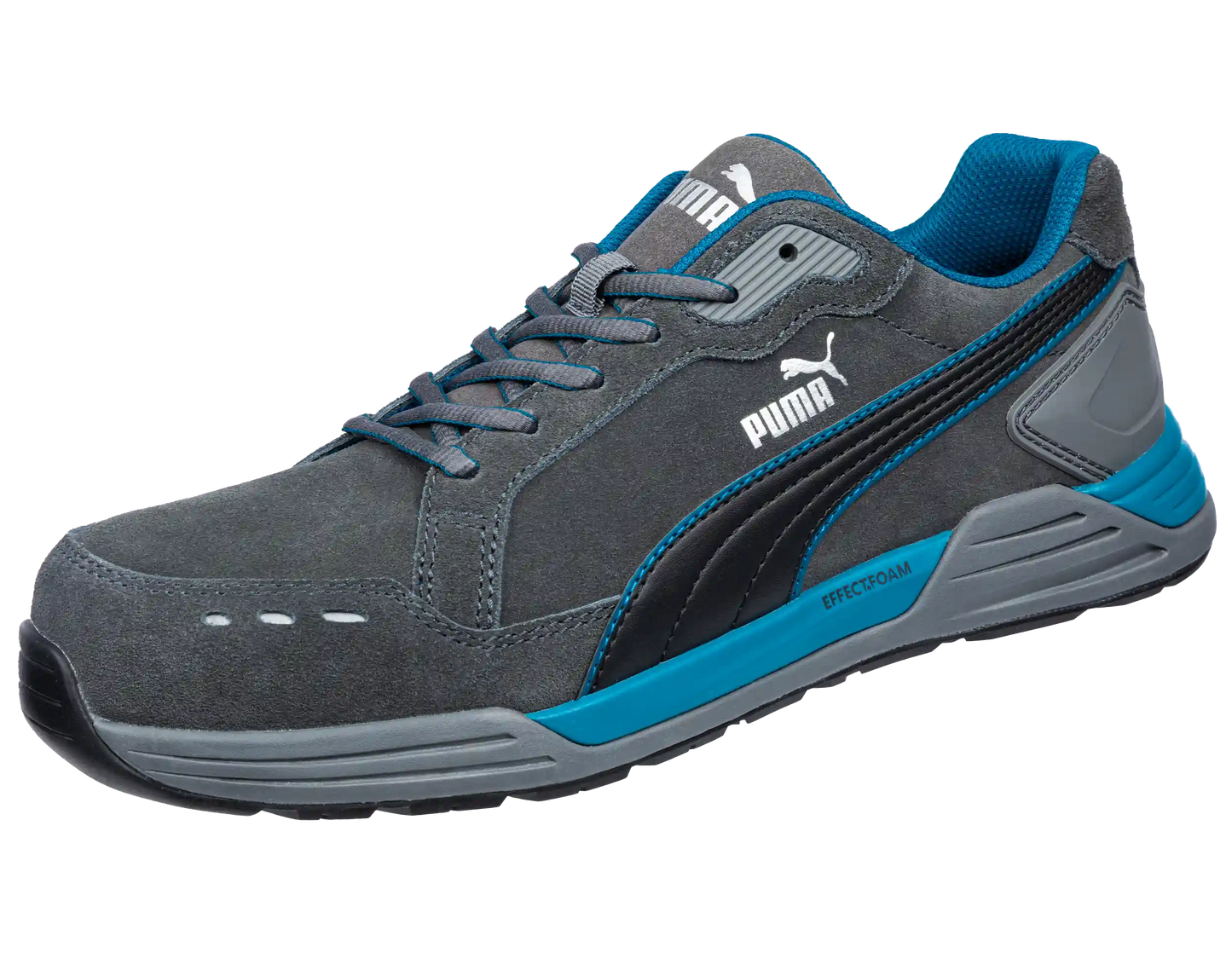 Puma werkschoenen Airtwist Grey Low S3 SRC HRO 64461 schuin neus