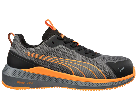 Puma werkschoenen S1PS 64500 Slide grijs/oranje voorkant rechts