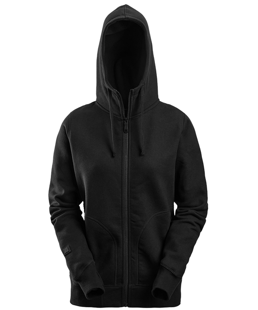 Dames vest met capuchon Snickers 2897 zwart voorkant